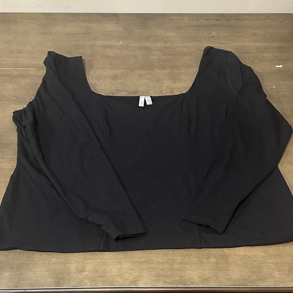 ASOS Curve Black Long Sleeve Top